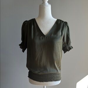 Elegant Olive Green Women's Top